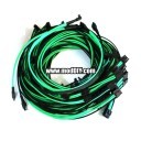 Corsair AX1200i Single Sleeved Power Supply Modular Cables + SATA Data Cables Set (Black/UV-Green)