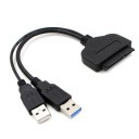 5 Gbps High Speed 22-Pin SATA 2.5 Inch HDD SSD to USB 3.0 Adapter Cable