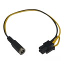 DC5.5x2.5mm DC5525 to 4 Pin CPU EPS Power Adapter Cable