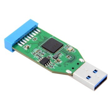 USB 3.0 Type A to 20 Pin Header 5Gbps Dual Channel Split Hub Adapter