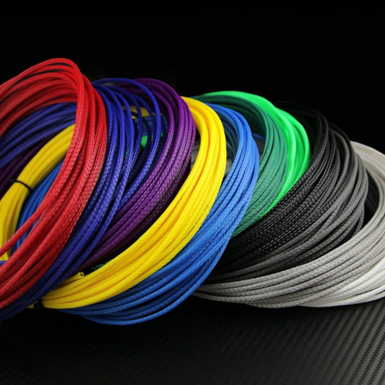 24 Colors Braided Electrics Cable Wire Sleeve PET Expandable Wire