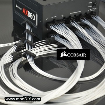 Corsair iCUE LINK System Hub PCIe Single Sleeved Custom Modular Cable -  MODDIY