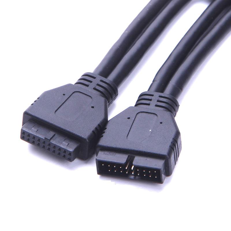 20 Pin USB 3.0 Internal Header Y Splitter Cable 12cm