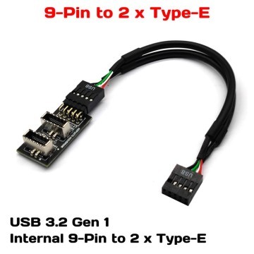 USB 3.1 Type E Gen2 Front Panel Header to 22 Pin SATA HDD SSD Cable - MODDIY