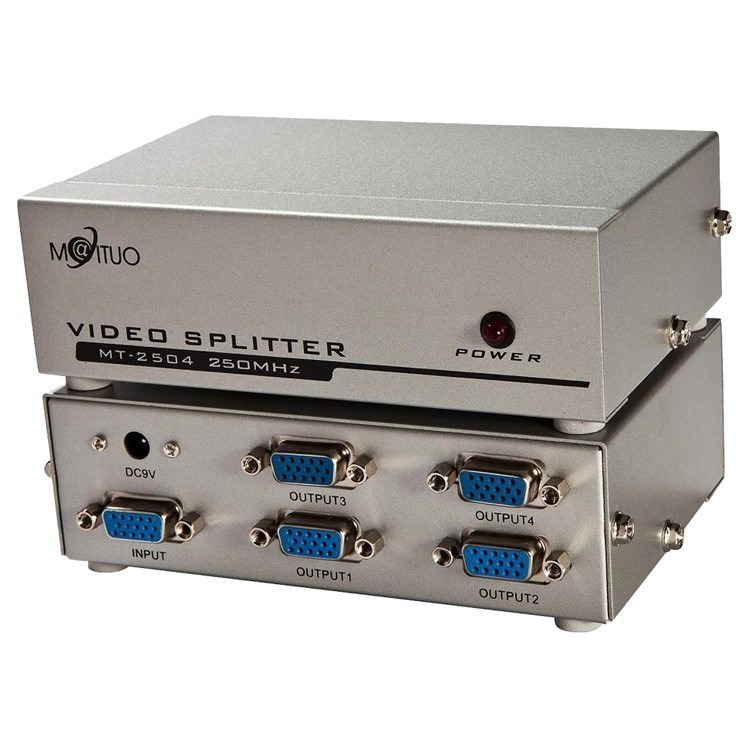 Maituo 250MHz 4 Port VGA Splitter MT 2504