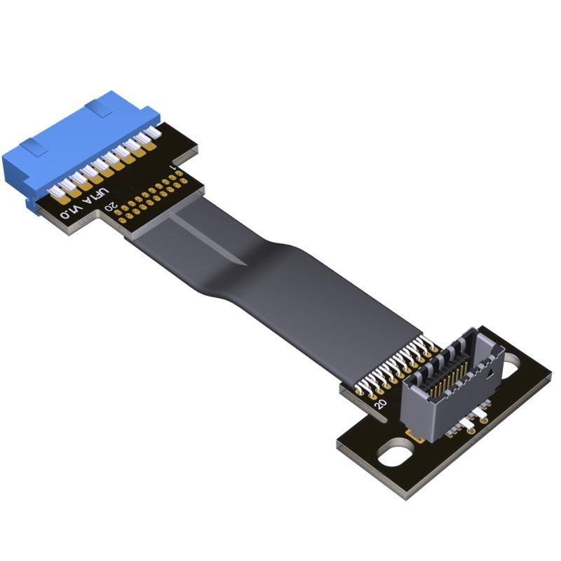 USB 3.0 Internal 20 Pin to USB 3.1 2 Type E Female Adapter Cable - MODDIY