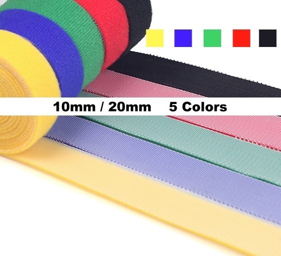 Multi-Color Flexible Reusable Velcro Cable Ties (Custom Length ...