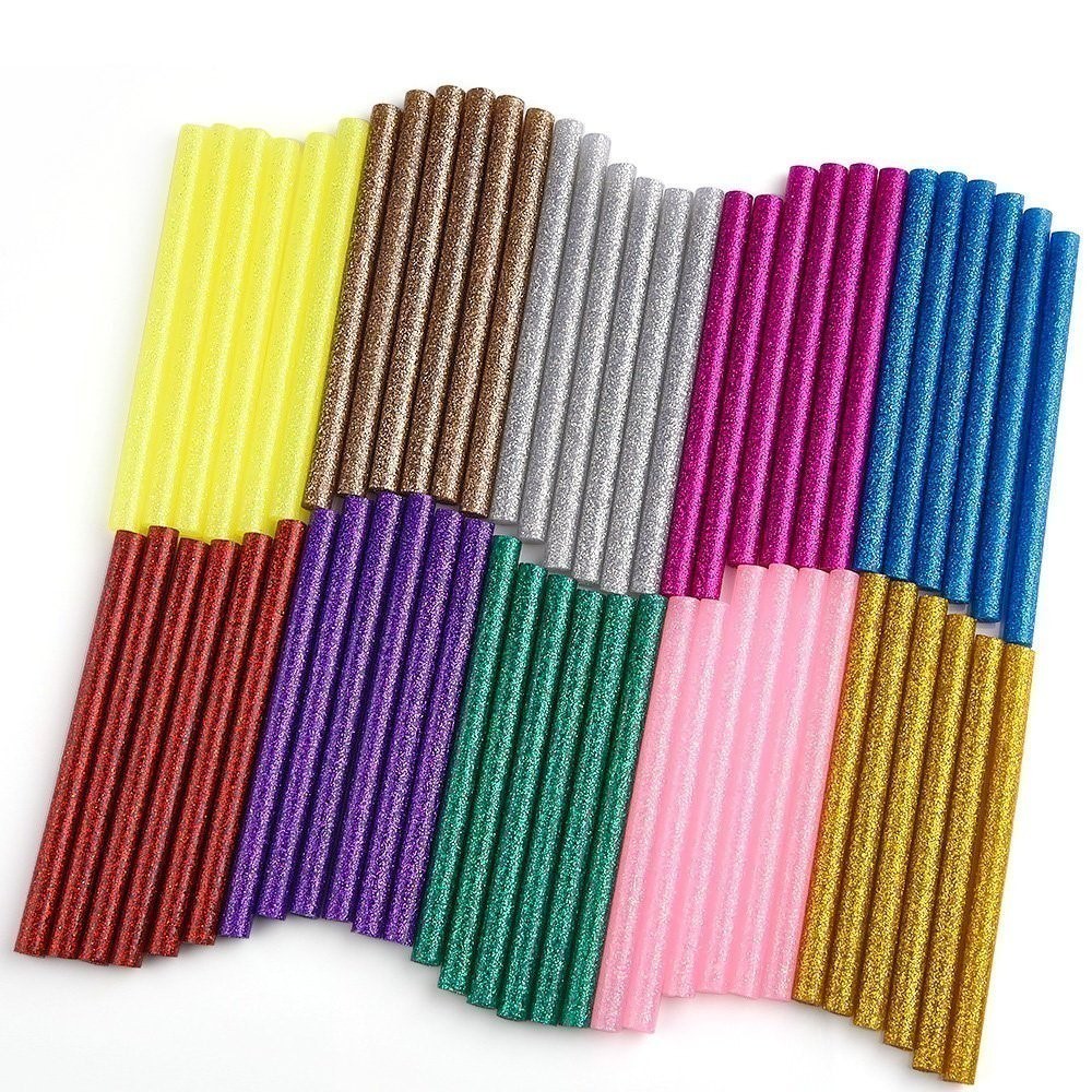 Glossy Color Hot Glue Sticks - 7mm (10 Colors) - MODDIY