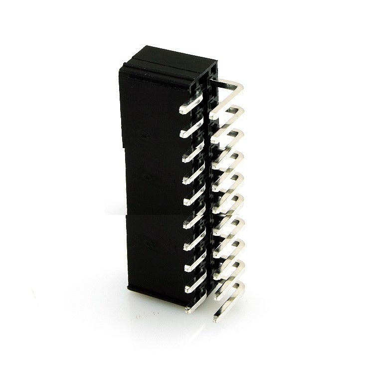 20 Pin ATX Power Male Header Connector 90 Degree Angled Black - MODDIY