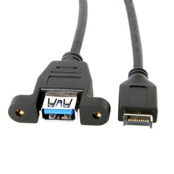 USB 3.1 Type E Gen2 Front Panel Header to USB 3.0 Type A Mount Cable