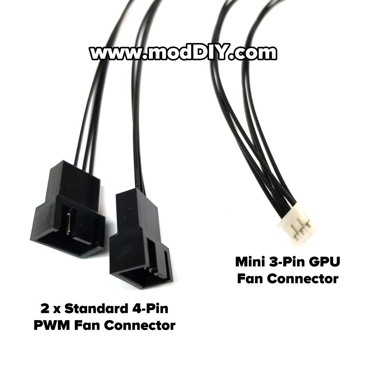 fan connector pwm mini gpu adapter standard cable moddiy