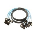 Premium Sleeved Straight 8 x SATA3 SAS 6Gbps Cable Set for Server NAS