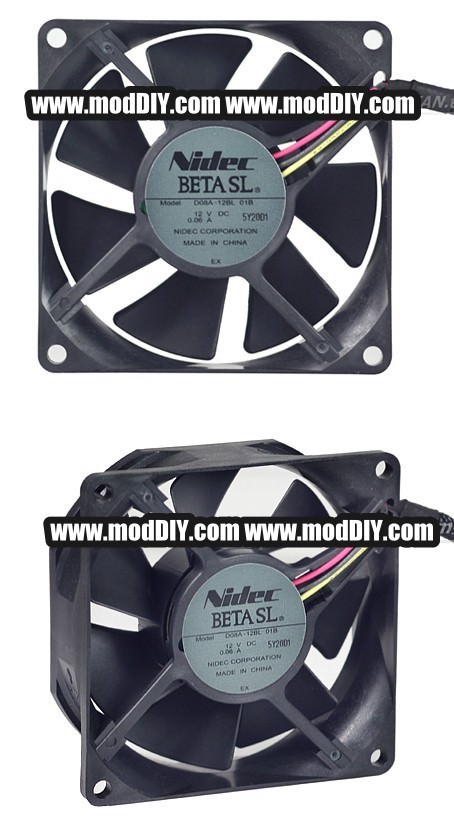 Nidec Beta SL 8025 12V 0.06A Ultra Silent 80mm Cooling Fan - MODDIY