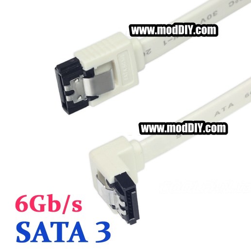 Premium High Speed SATA Sleeved Cable with Latch UV Purple