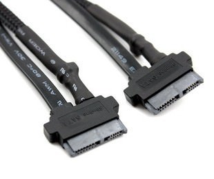 Cable SATA SlimLine a SATA+POWER 7P+6P/7P+4P 50cm