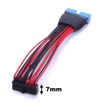 USB 3.0 Motherboard 20 Pin Header Extension Adapter Cable, USB Double  Connector Female to Female Extender