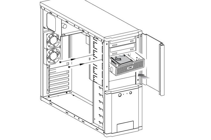 2 Bay 2.5 Inches HDD SSD to 5.25 Inches Adapter Bracket - modDIY.com