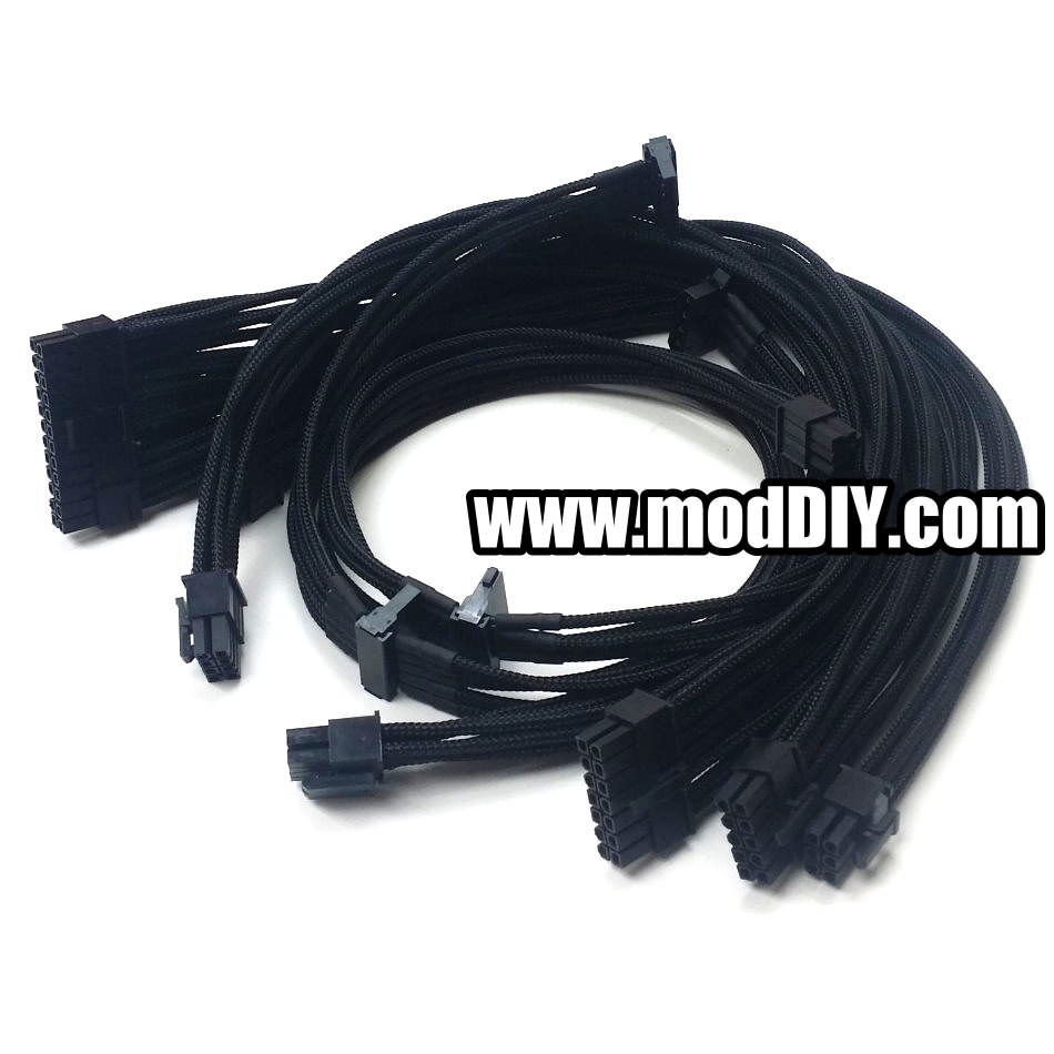 Corsair Rm650 Premium Custom Single Sleeved Modular Cable Set Black Moddiy Com