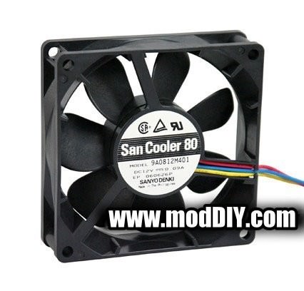 Sanyo Denki San Cooler 80 8025 12V 0.09A Dual Ball Bearing Cooling Fan ...