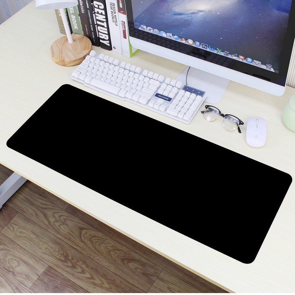 Extra Large Desktop Mouse Pad Black White - MODDIY